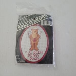 Make It Snappy 'You Been Beary Good' Angel Bear Cross Stitch Kit